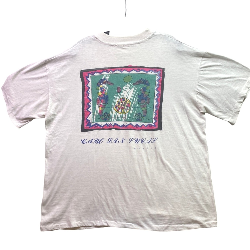 Vtg Cabo San Lucas Shirt Mens Extra Large Single Stitch Beach Coastal Streetwear